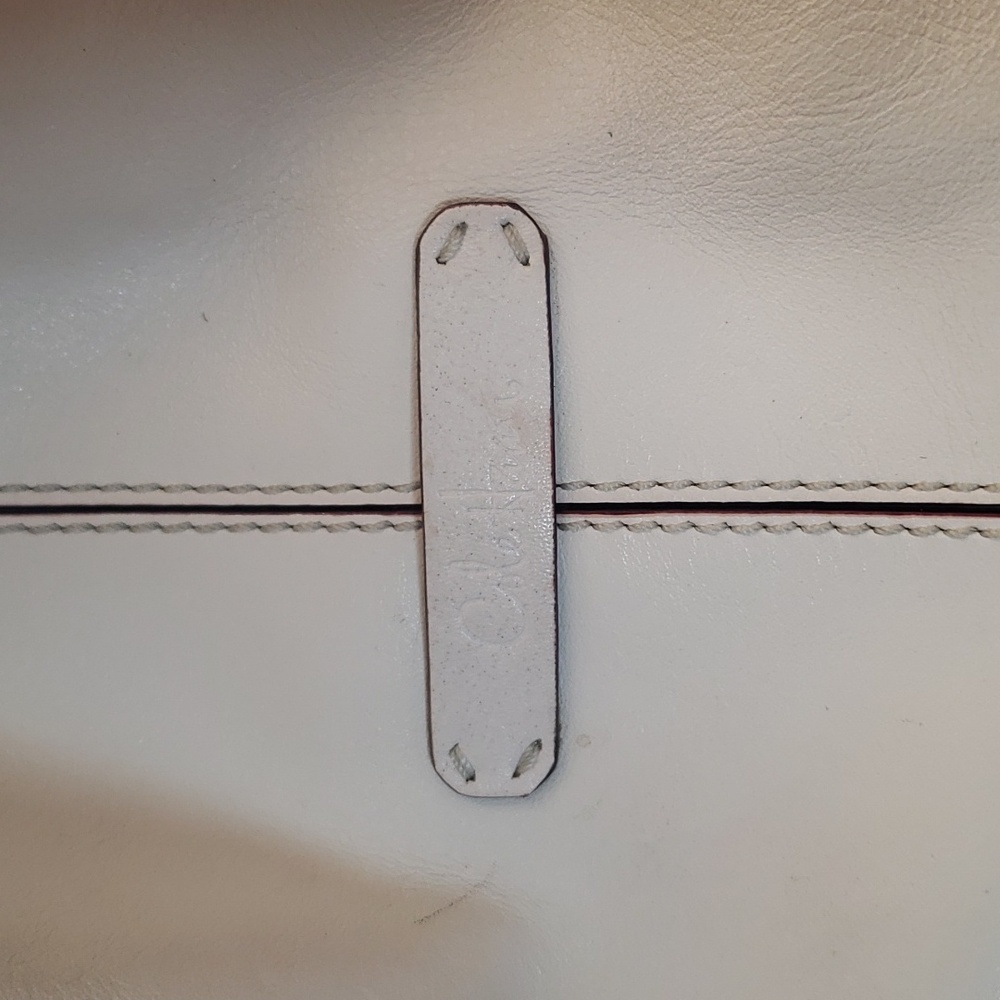 Cole Haan Huarache tote off white with wooden handles - Picture 4 of 6